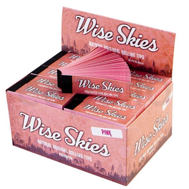 Wholesale Wise Skies Natural Organic  Tips - Perforated (Pink)