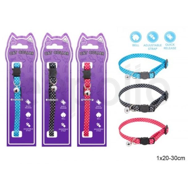 Wholesale World Of Pets Polka Dot Cat Collar With Bell