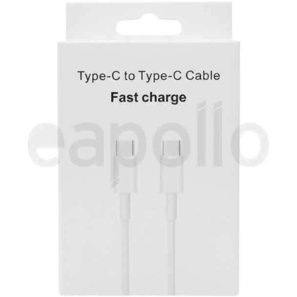 Wirextra 1m Data Charging Type-C to Type-C Cable - White