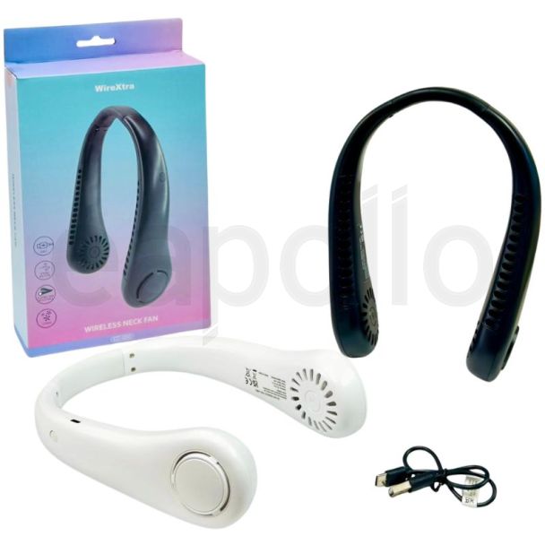 WireXtra Rechargeable Wireless Neck Fan - Assorted 