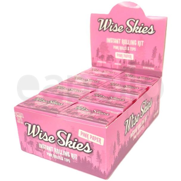 Wise Skies King Size Paper On Roll With Tips - Pink