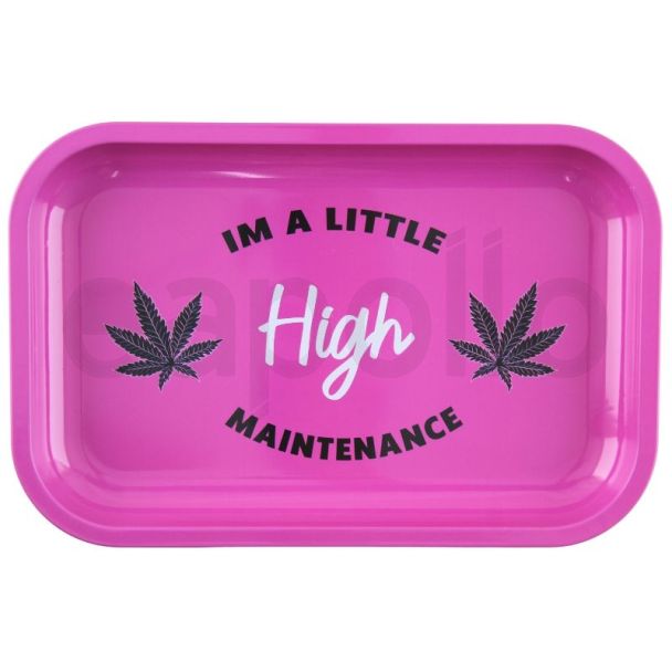 Wise Skies Medium Tray "High Maintenance" (Pink) 