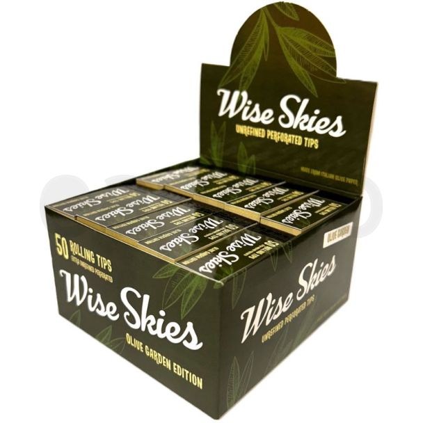 Wise Skies Premium Perforated Rolling Tips - Olive Garden