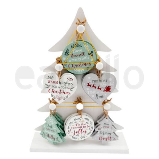 Wholesale Wooden Hanging Christmas Decoration 