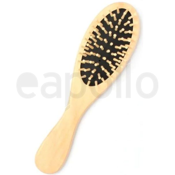 Bamboo Hair Brush With Large Wooden Pins (22cm)