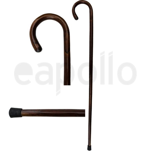 Wooden Walking Stick With Crutch Handle