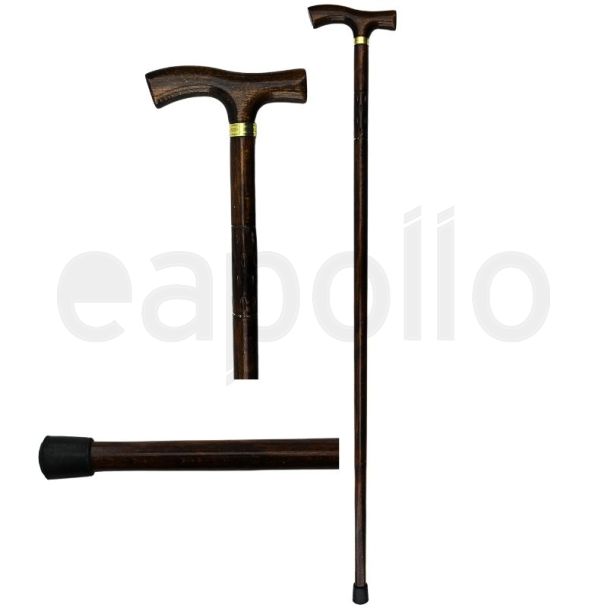 Wooden Walking Stick With Crutch Handle