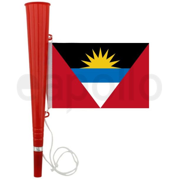 Woofer Horn With Antigua & Barbuda Flag & String (36cm)