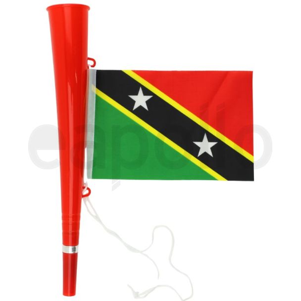 Woofer Horns With St. Kitts & Nevis Flag & String (36cm)