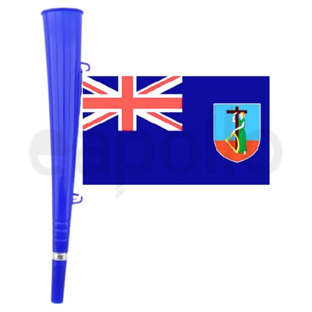 Woofer Horn With Montserrat Flag & String (36cm)