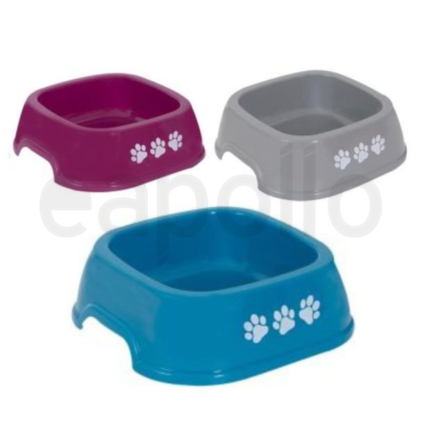 World of Pets Plastic Printed Pet Bowl (20.5cm 750ml) - Assorted Colours