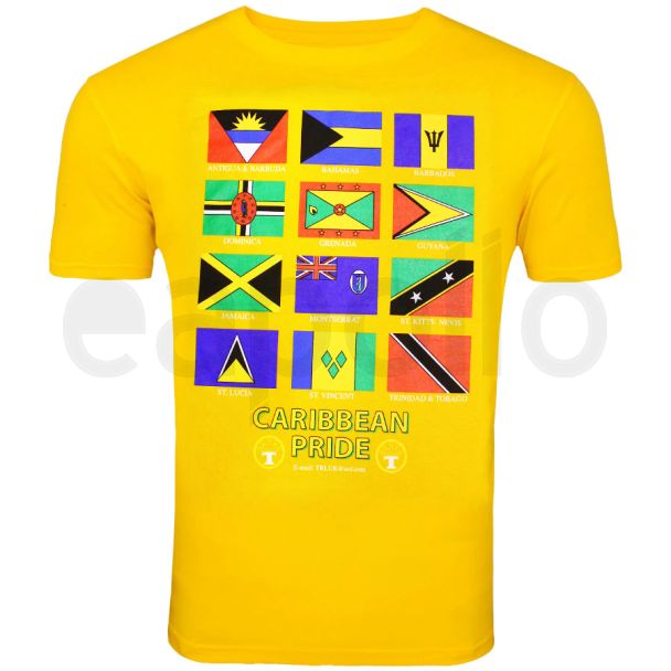 Yellow Caribbean Pride T-Shirt - Medium