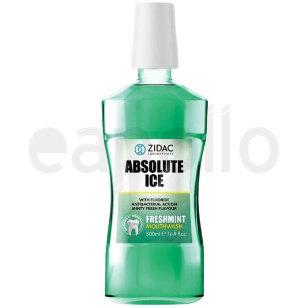 Zidac Absolute Ice Fresh Mint Mouthwash - 500ml