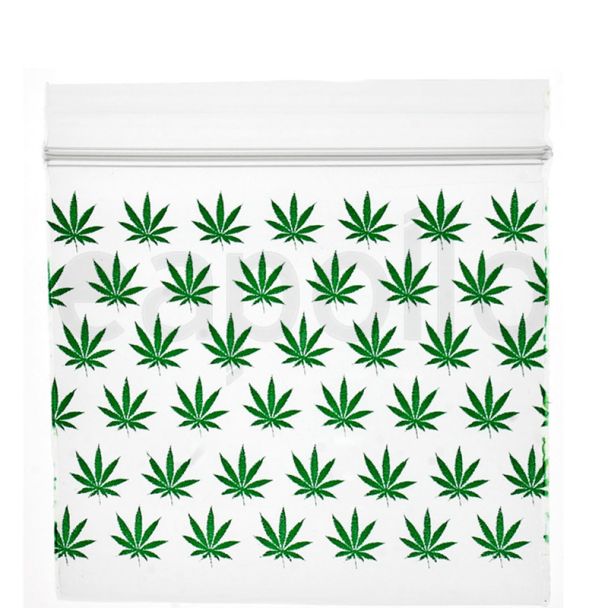 Wholesale Zipper Grip Seal Printed Resealable Bags Multi Leaf (40 x 40 mm)