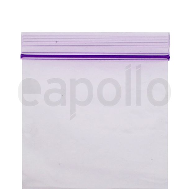 Zipper Seal Plain Bags - Purple (25 x 25 mm)
