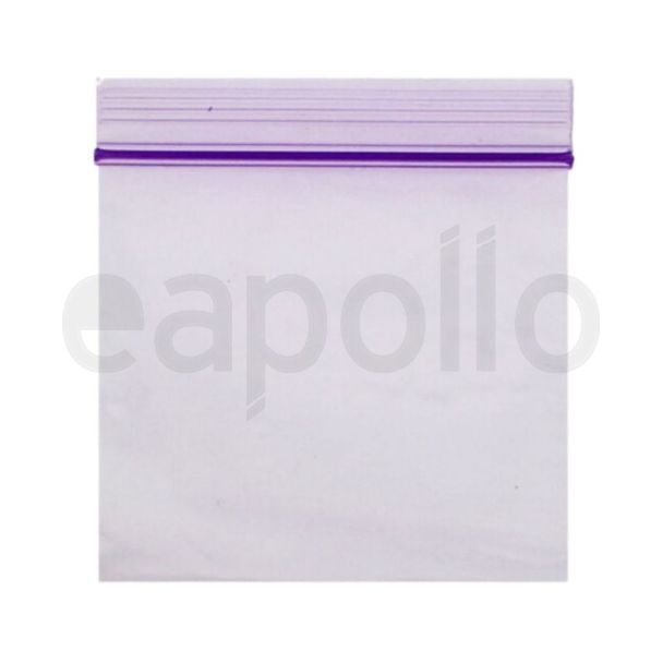 Zipper Grip Seal Plain Resealable Bags - Purple (30x30mm)
