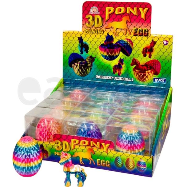 3D Printed Pony Egg With 3D Pony - Assorted 