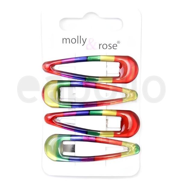 4pcs Rainbow Stripe Epoxy Sleepies - 5cm