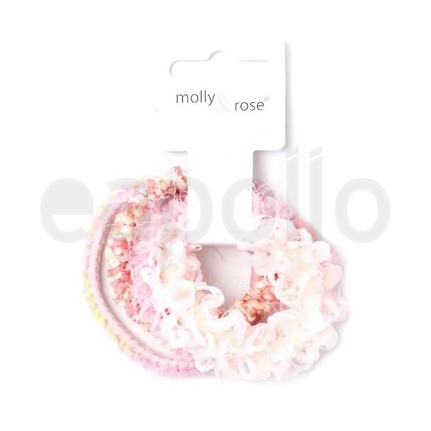 4pcs Woven Fabric Hair Elastics