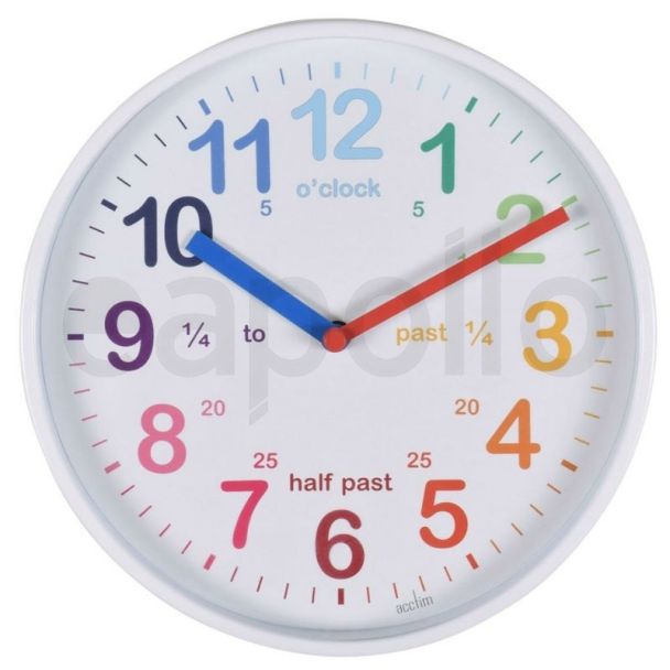 Wholesale Acctim Wickford Time Teaching Wall Clock - White (20cm)