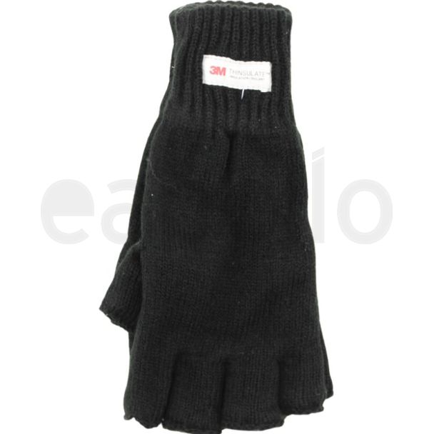 Black Thinsulate Fingerless Gloves - Assorted Sizes