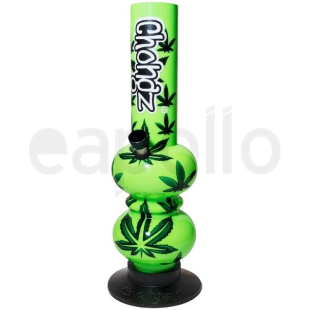 Chongz "Kevin Leafman" Acrylic Double Bubble Waterpipe - Assorted - 12 Inch