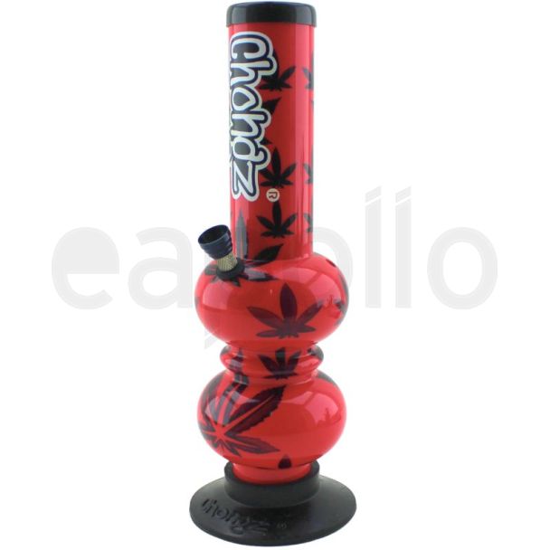 Chongz "Leaf It Out" Acrylic Bubble Waterpipe - Assorted - 12 Inch