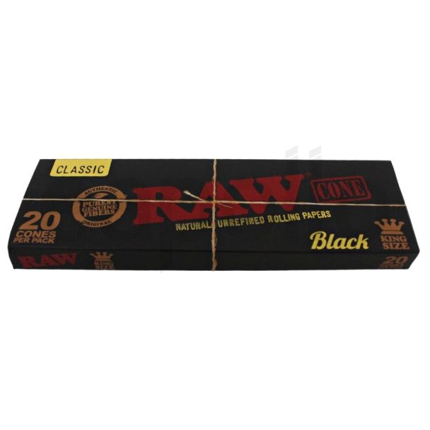 RAW Black King Size Cones