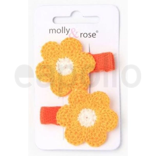 2pcs Crochet Flower Hair Clips - Assorted - 3.5cm