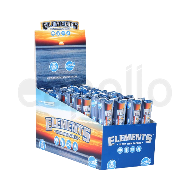 Elements Blue Ultra Thin King Size Backrolled Cones
