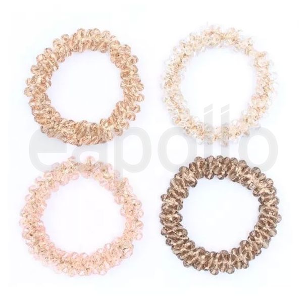 Facetted Glass Bead Hair Elastic - Assorted - 1cm x 4.5cm