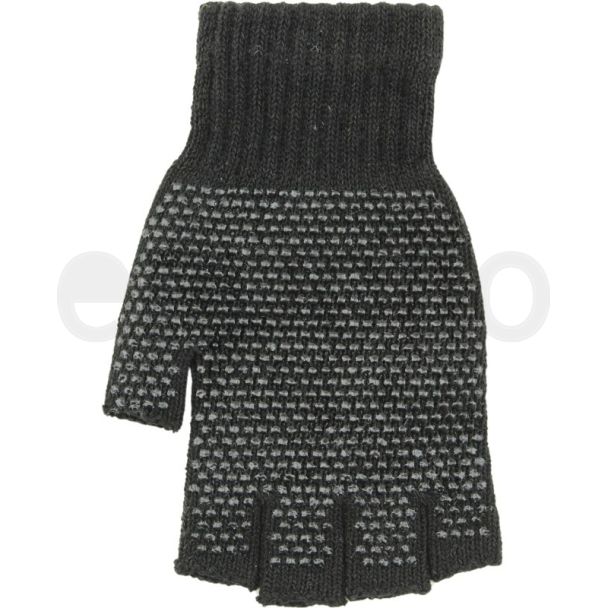 Fingerless Gripper Gloves for Men - Black