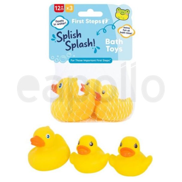  First Steps Vinyl Duck Family Bath Toys (3 Pack)