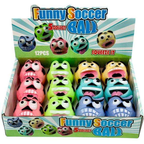 Funny Soccer  Ball - Assorted Colours (5.5 Dia.)