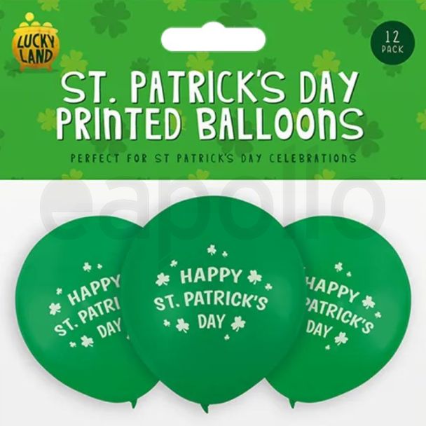 "Happy St. Patrick's Day" Printed Balloons 9"