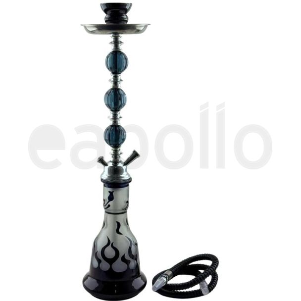 Hookah Set With Single Hose Flame Design – Assorted Colours (56cm)