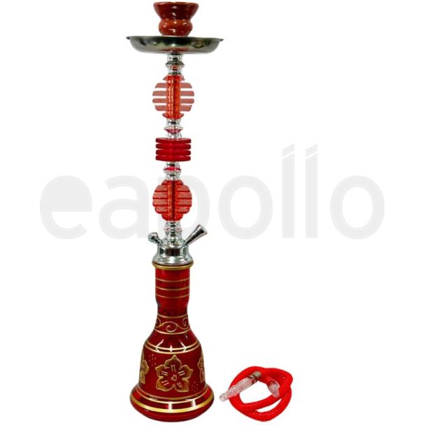 Hookah Set With Single Hose Flower Design – Assorted Colours (56cm)