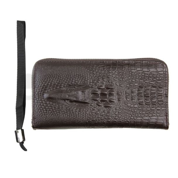 Ladies Zippable  Purse - Brown