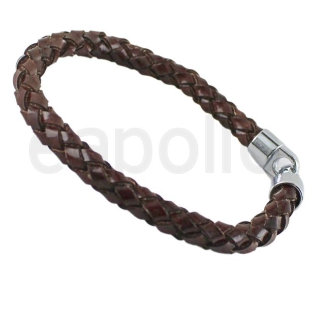 Men's Plaited Leather Bracelet 