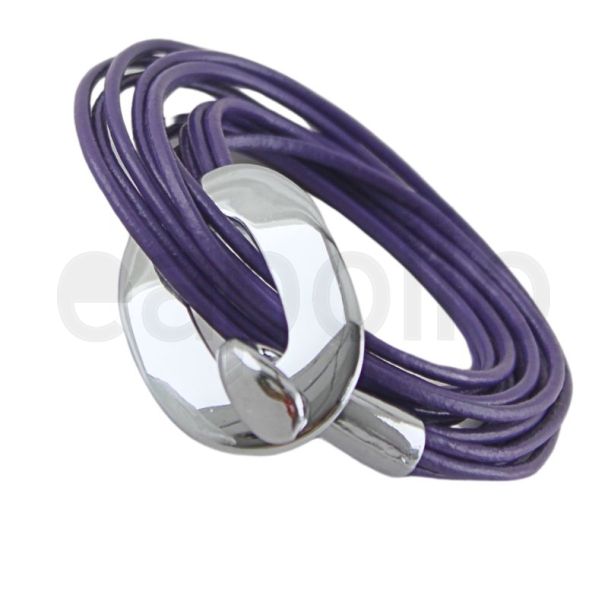 Men's Six-Strand Adjustable Leather Bracelet 