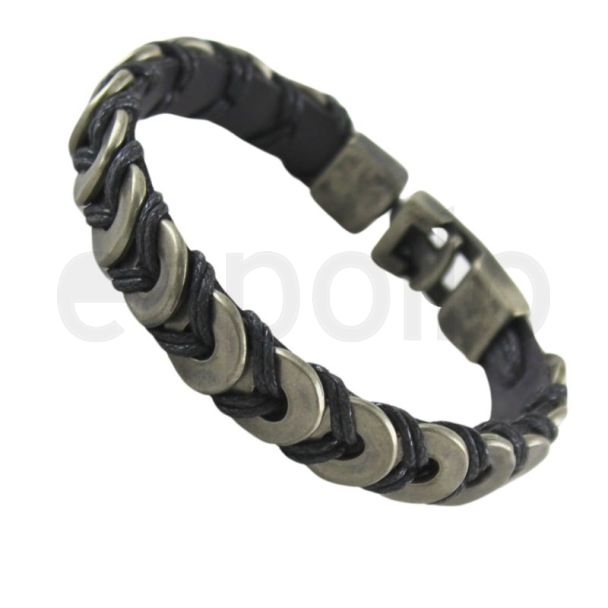 Men's Stainless Steel Plaited Rope Bracelet 