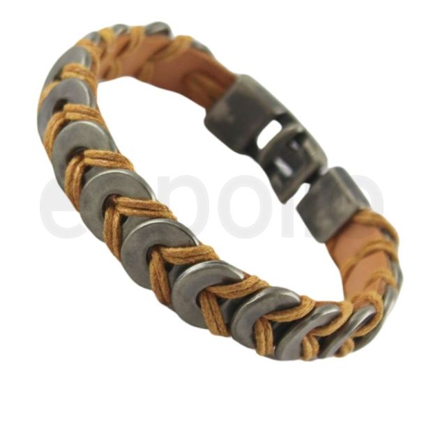 Men's Stainless Steel Plaited Rope Bracelet 