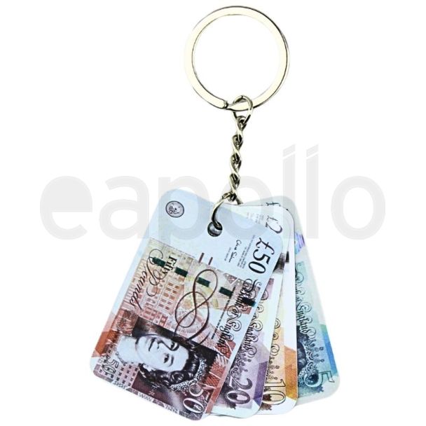 Money Keyrings 12 pack - 6cm