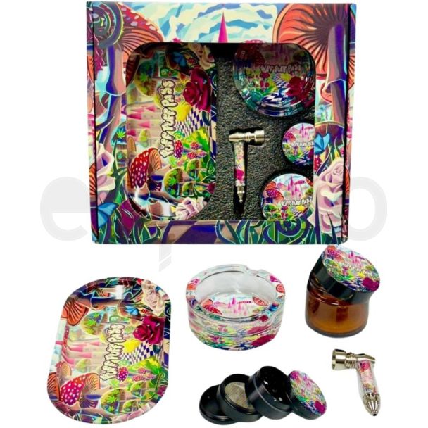 Mushroom Wonderland Design 5pcs Gift Set - Puff Puff Pass