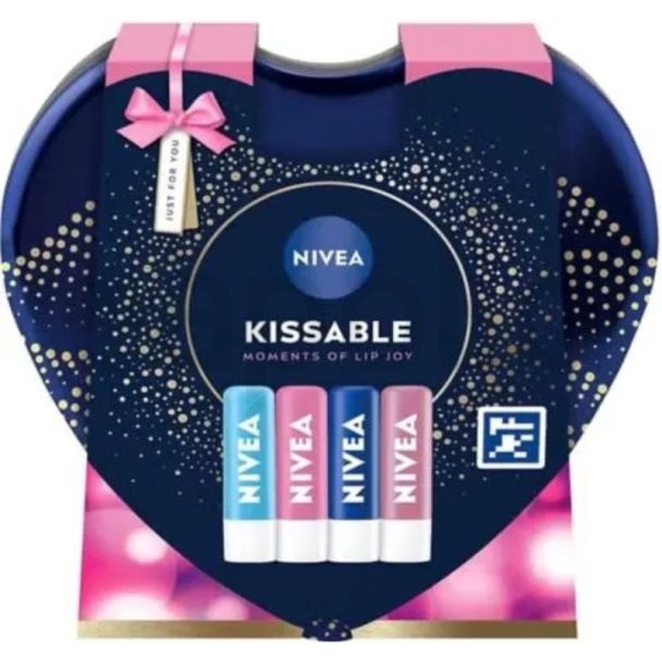 Nivea Kissable Moments of Lip Joy 4pcs Lip Balm Gift Set