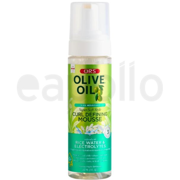 ORS Olive Oil Style Curl Defining Mousse Rice Water Electrolytes (207ml)