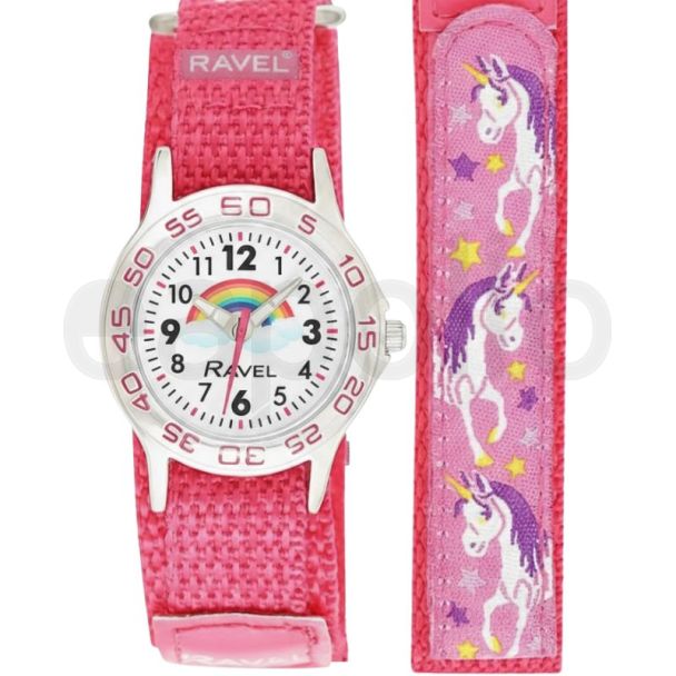 Ravel Girls Velcro Strap Watch - Unicorn