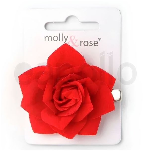 Red Rose Beak Fashion Clip - 4.5cm