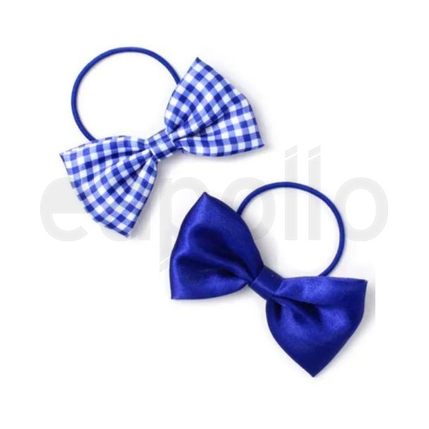 2pcs Royal Blue Hair Bow With Elastic - 8.5cm