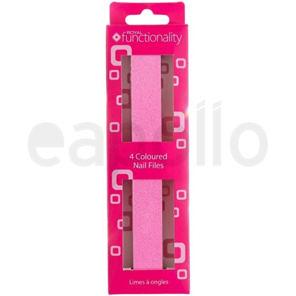 Royal Functionality 4 Coloured Nail Files 